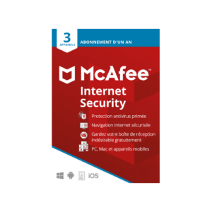 McAfee Internet Security, Antivirus et sécurité Internet, 3 appareils